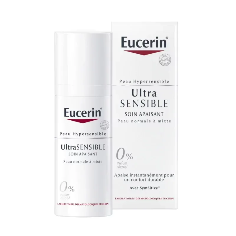 Eucerin Ultra Sensible Soin Apaisant Peau Normale à Mixte 50ml - Univers Pharmacie