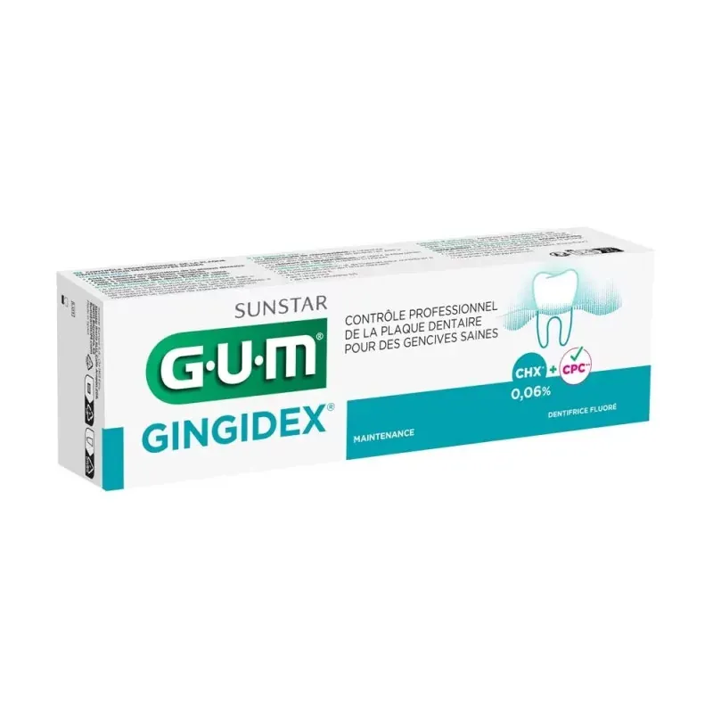 GUM Dentifrice Gingidex 75 ml - Univers Pharmacie