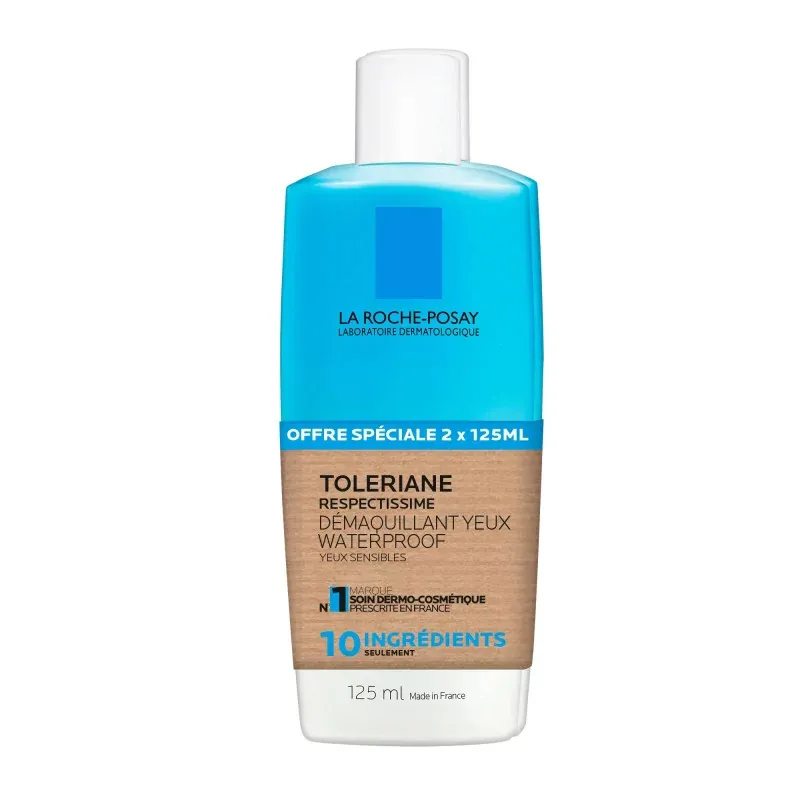 La Roche-Posay Toleriane Respectissime Démaquillant Yeux Waterproof 2X125ml - Univers Pharmacie