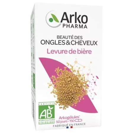 Arkopharma Arkogélules Levure de Bière Ongles & Cheveux Bio 150 gélules - Univers Pharmacie