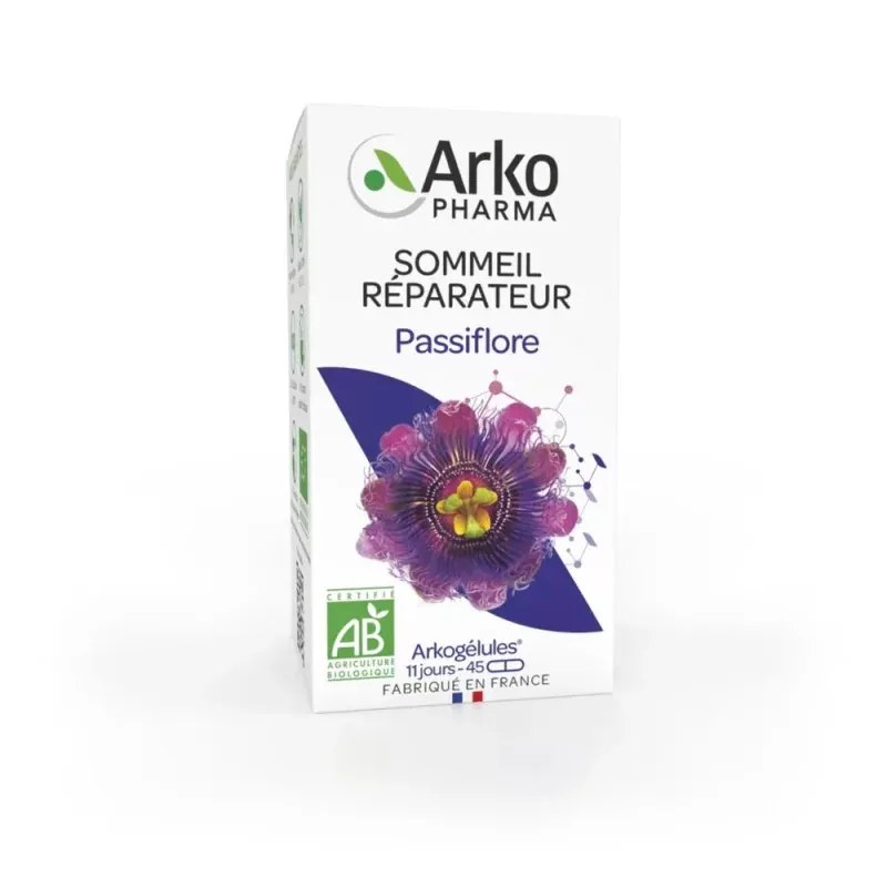 Arkopharma Arkogélules Passiflore Sommeil Réparateur Bio 45 gélules -   Univers Pharmacie