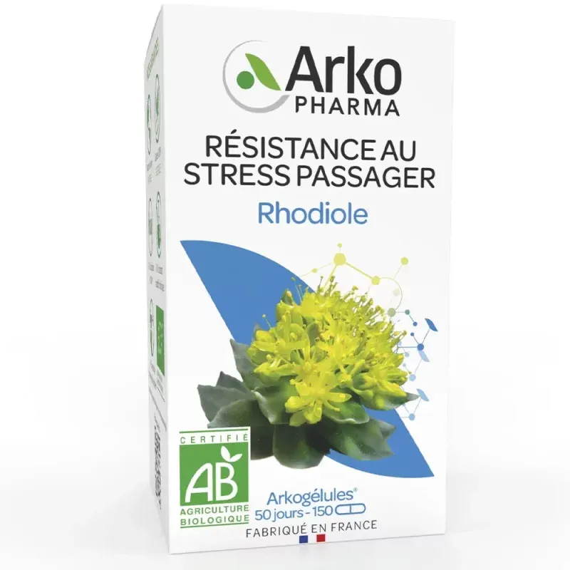 Arkopharma Arkogélules Rhodiole Résistance au Stress Passager Bio 150 gélules - Univers Pharmacie