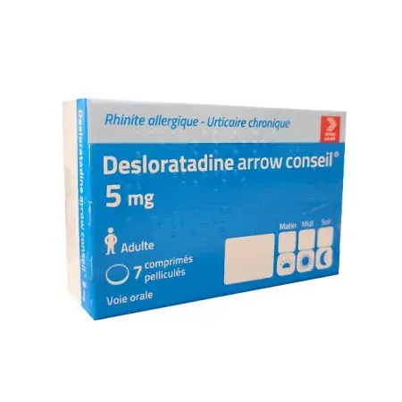 Desloratadine Arrow Conseil 5mg 7 comprimés - Univers Pharmacie