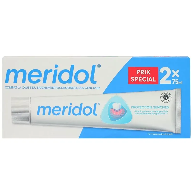 Meridol Protection Gencives Dentifrice 2X75ml - Univers Pharmacie Meridol Protection Gencives Dentifrice 2X75ml - Univers Pharmacie