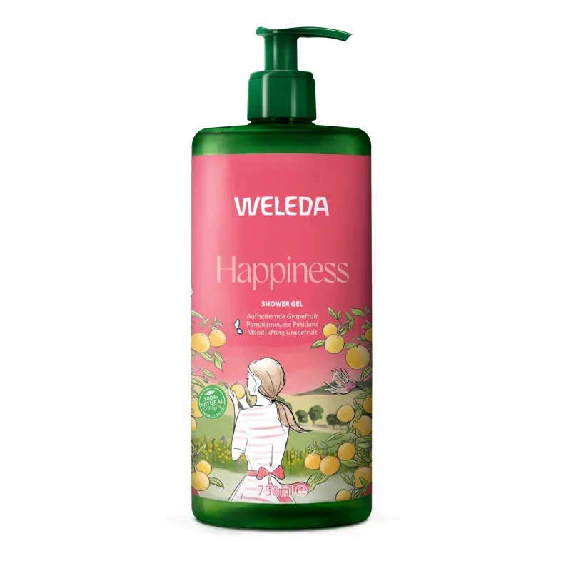 Weleda Happiness Gel Douche Pamplemousse Pétillant 750ml - Univers Pharmacie