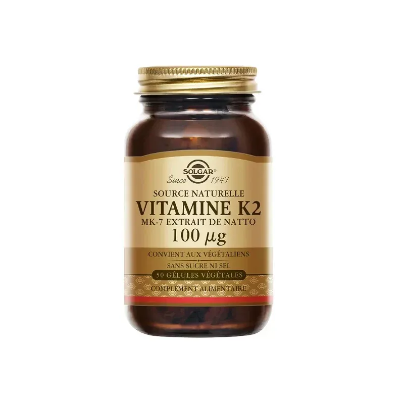 Solgar Vitamine K2 100µg 50 gélules - Univers Pharmacie