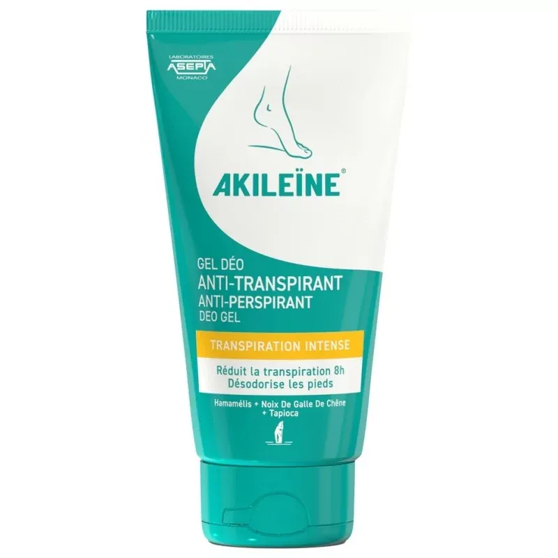 Akileïne Gel Déo Anti-transpirant Transpiration Intense 75ml - Univers Pharmacie