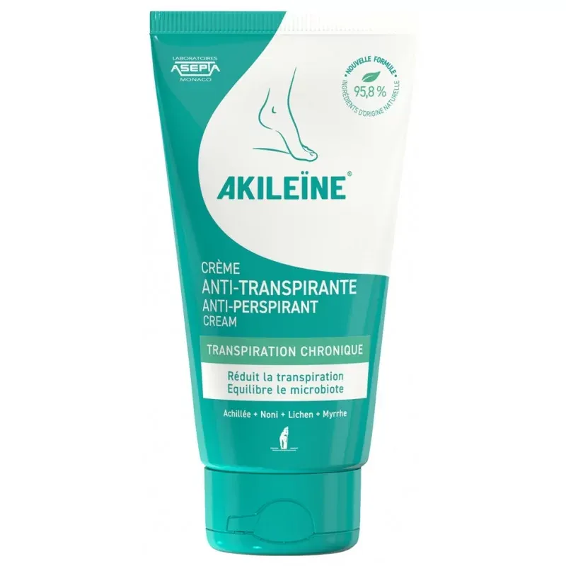 Akileïne Crème Anti-transpirante Transpiration Chronique 75ml - Univers Pharmacie