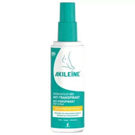 Akileïne Vaporisateur Déo Anti-transpirant Transpiration Intense 100ml - Univers Pharmacie