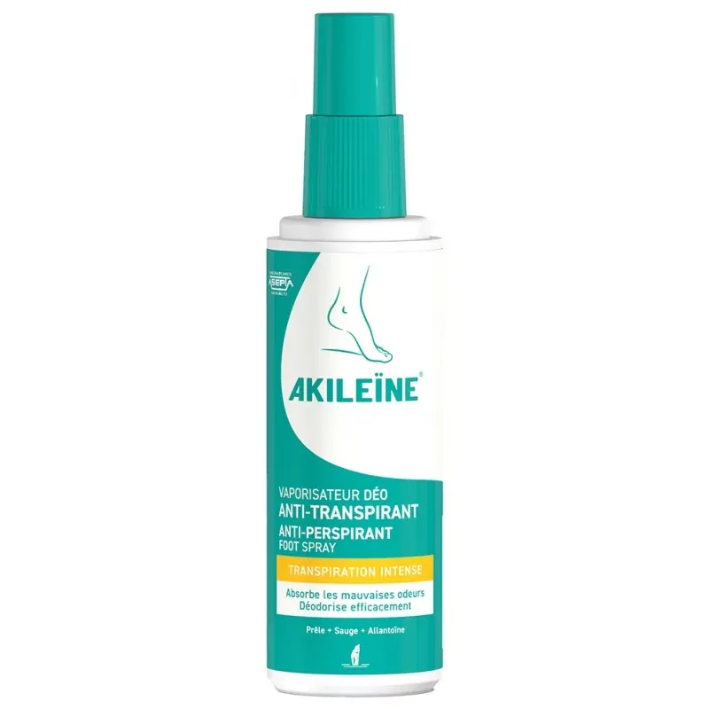 Akileïne Vaporisateur Déo Anti-transpirant Transpiration Intense 100ml - Univers Pharmacie