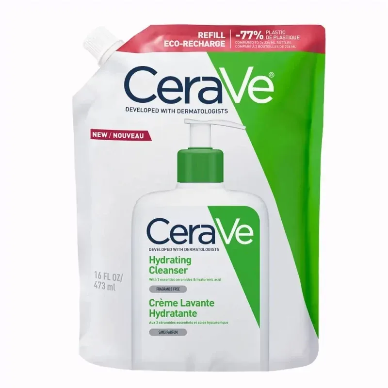 CeraVe Crème Lavante Hydratante Eco-recharge 473ml - Univers Pharmacie
