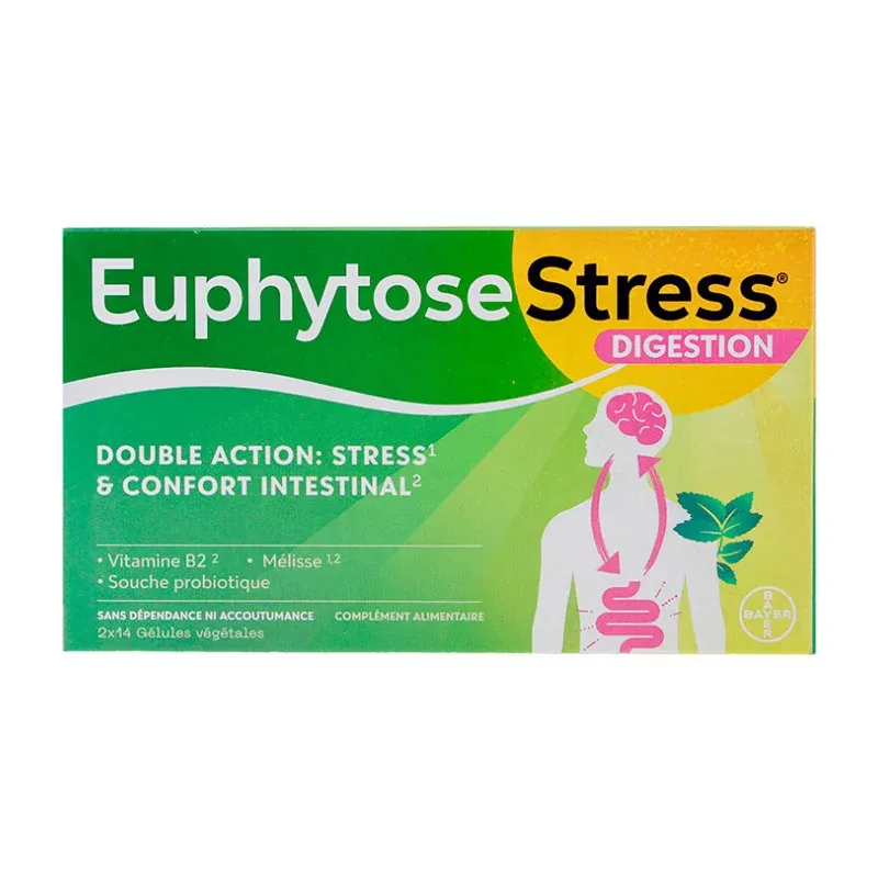 Euphytose Stress Digestion 2X14 gélules - Univers Pharmacie Euphytose Stress Digestion 2X14 gélules - Univers Pharmacie