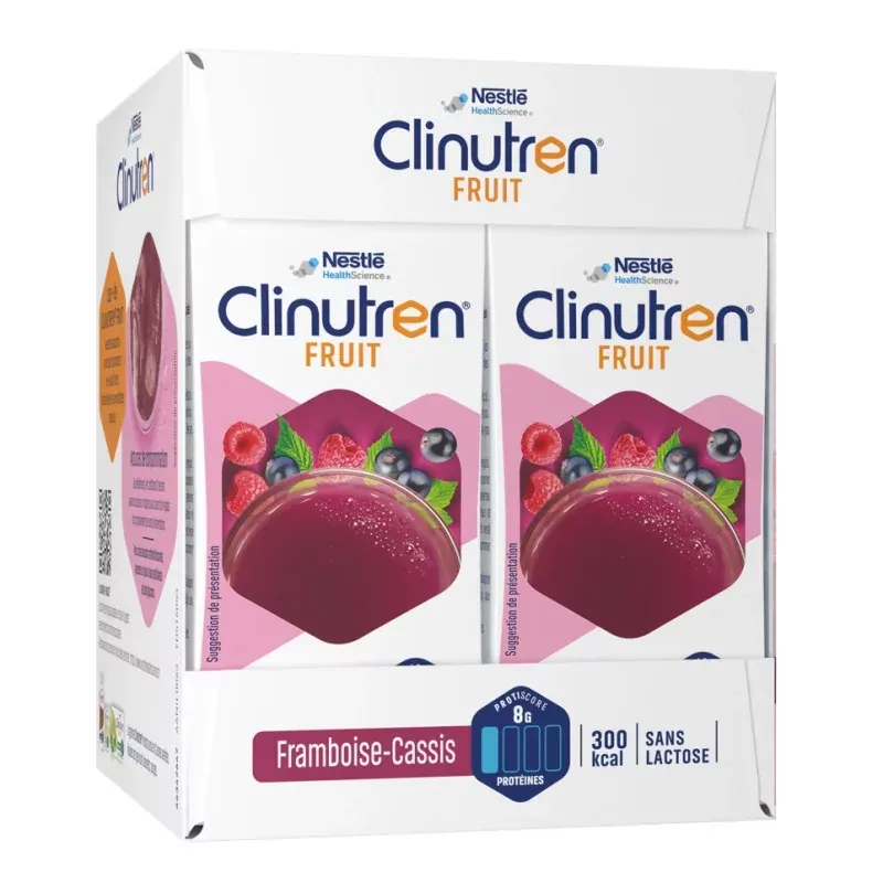 Clinutren Fruit Framboise-Cassis 4X200ml - Univers Pharmacie