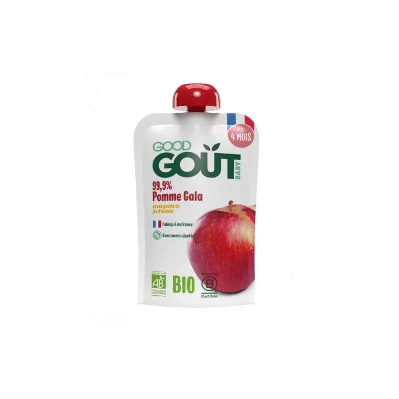 Good Goût Gourde Fruits Pomme Gala Bio 120g - Univers Pharmacie