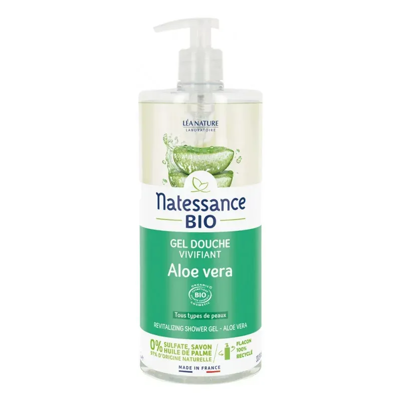 Natessance Gel Douche Vivifiant Aloe Vera Bio 1L