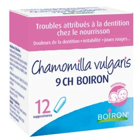 Boiron Chamomilla Vulgaris 9CH 12 suppositoires - Univers Pharmacie