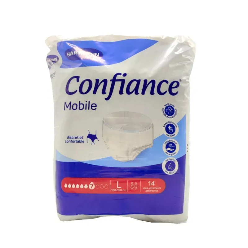 Confiance Mobile Taille L 7 Gouttes 14 sous-vêtements absorbants - Univers Pharmacie