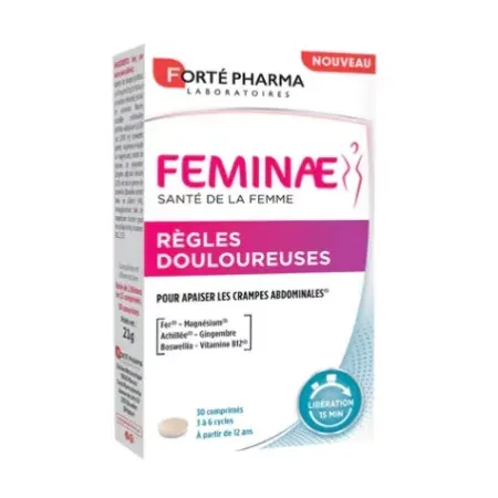 Forté Pharma Feminae Règles Douloureuses 30 comprimés - Univers Pharmacie