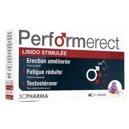 3C Pharma Performerect 4 gélules - Univers Pharmacie