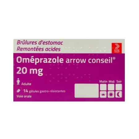 Oméprazole Arrow Conseil 20mg 14 gélules - Univers Pharmacie