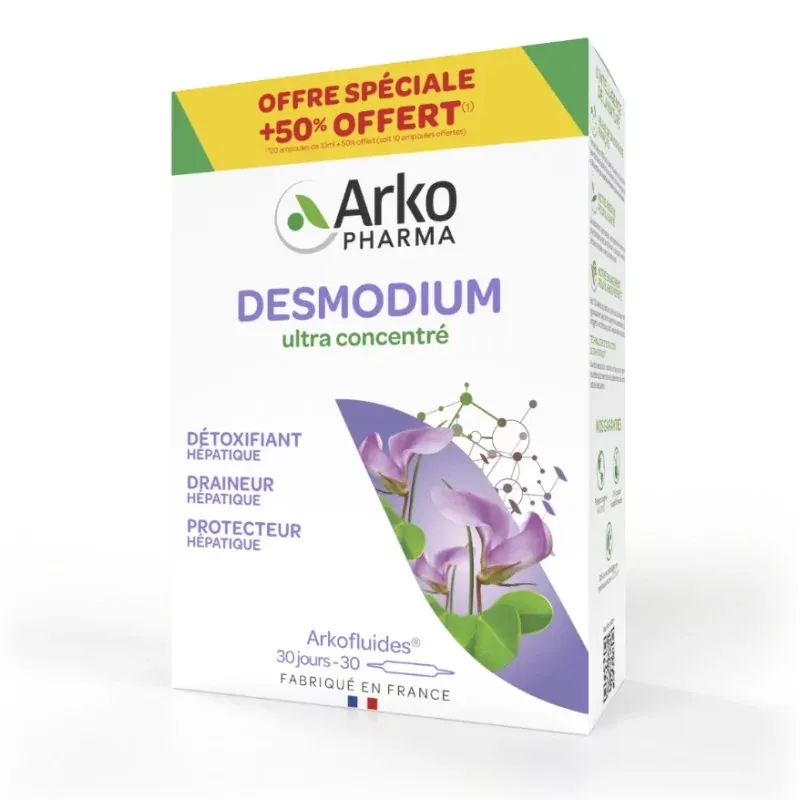 Arkopharma Arkofluides Desmodium 2300 mg Ultra Concentré 30 ampoules - Univers Pharmacie