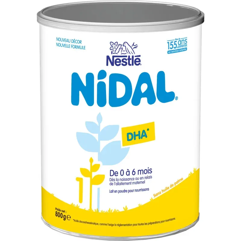 Nidal 1 Lait Infantile 0 à 6 mois 800g - Univers Pharmacie
