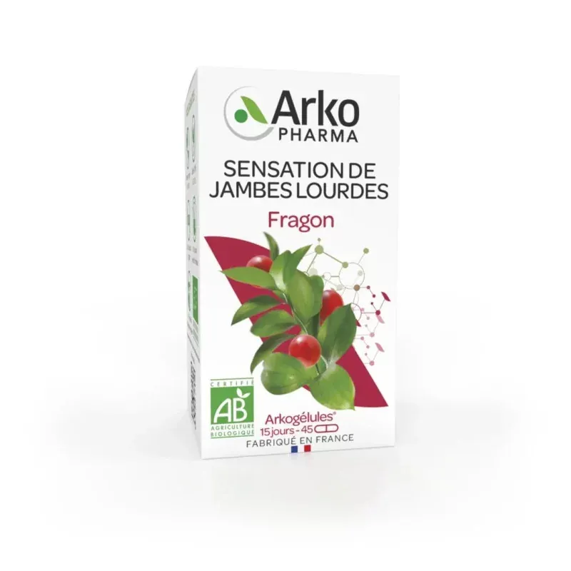 Arkopharma Arkogélules Fragon Jambes Lourdes 45 gélules - Univers Pharmacie