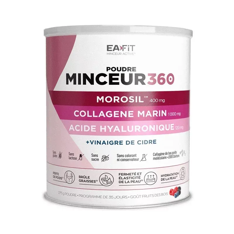 Eafit Poudre Minceur 360 Goût Fruits des Bois 275g - Univers Pharmacie Eafit Poudre Minceur 360 Goût Fruits des Bois 275g - Univers Pharmacie