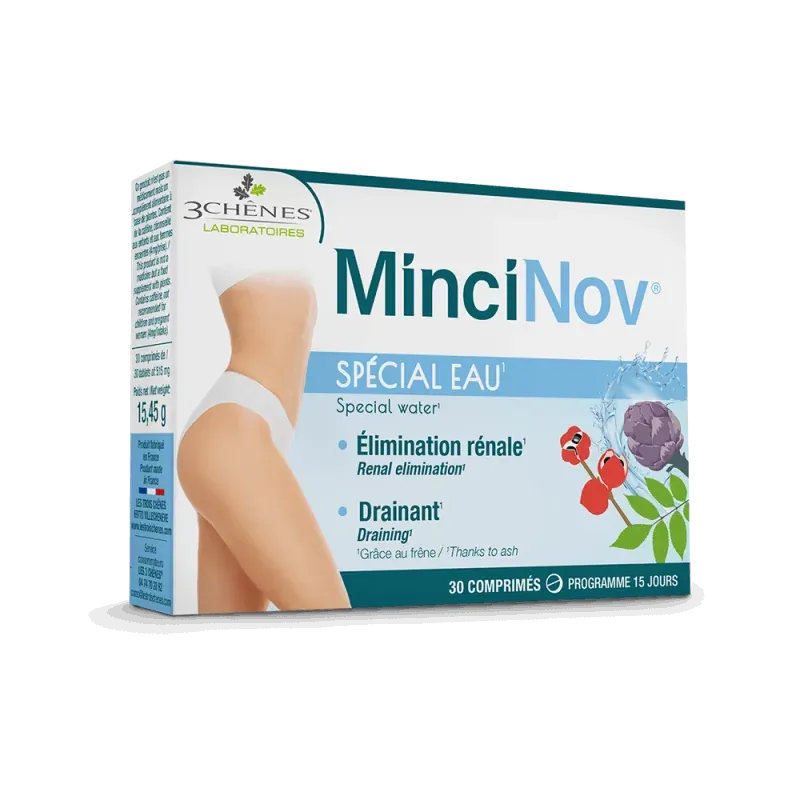 MinciNov Spécial Eau 30 comprimés - Univers Pharmacie MinciNov Spécial Eau 30 comprimés - Univers Pharmacie