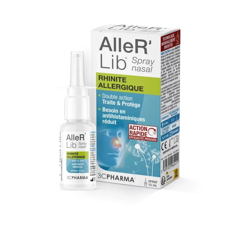 AlleR'Lib Spray Nasal Rhinite Allergique 15ml - Univers Pharmacie