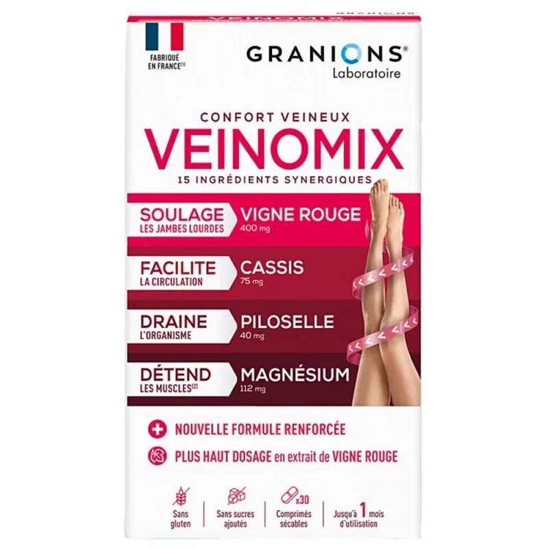 Granions Veinomix 30 comprimés - Univers Pharmacie