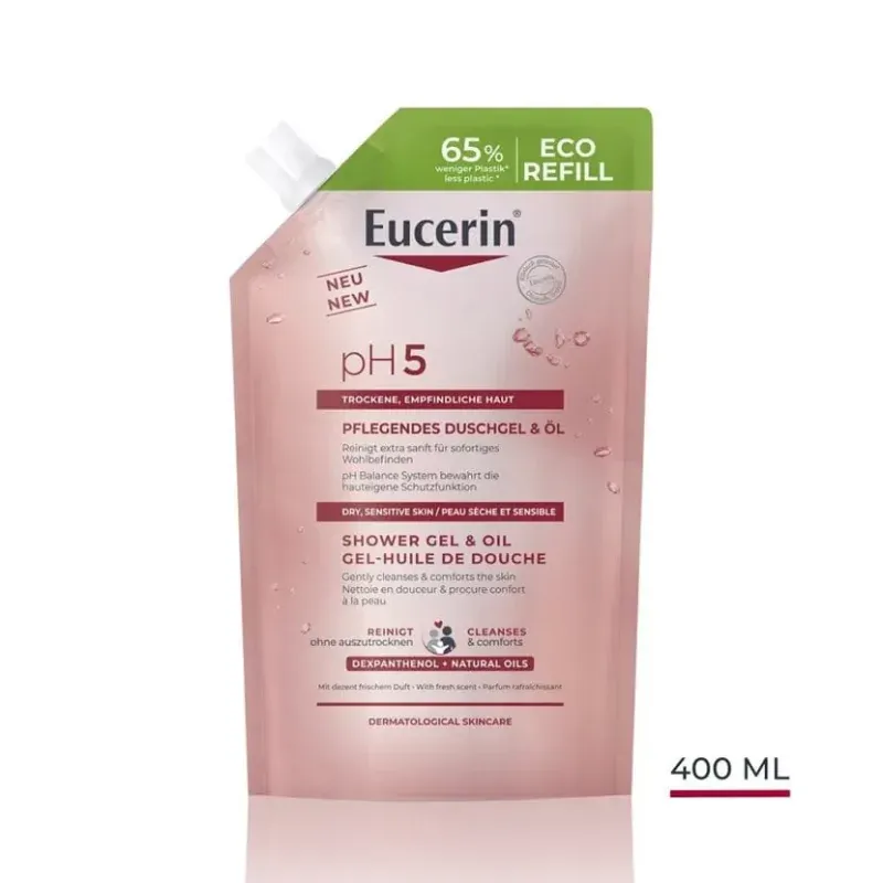 Eucerin PH5 Gel-Huile Douche Recharge 400ml - Univers Pharmacie