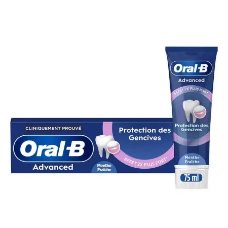 Oral-B Advanced Dentifrice Protection Gencives Menthe Fraîche 75ml - Univers Pharmacie