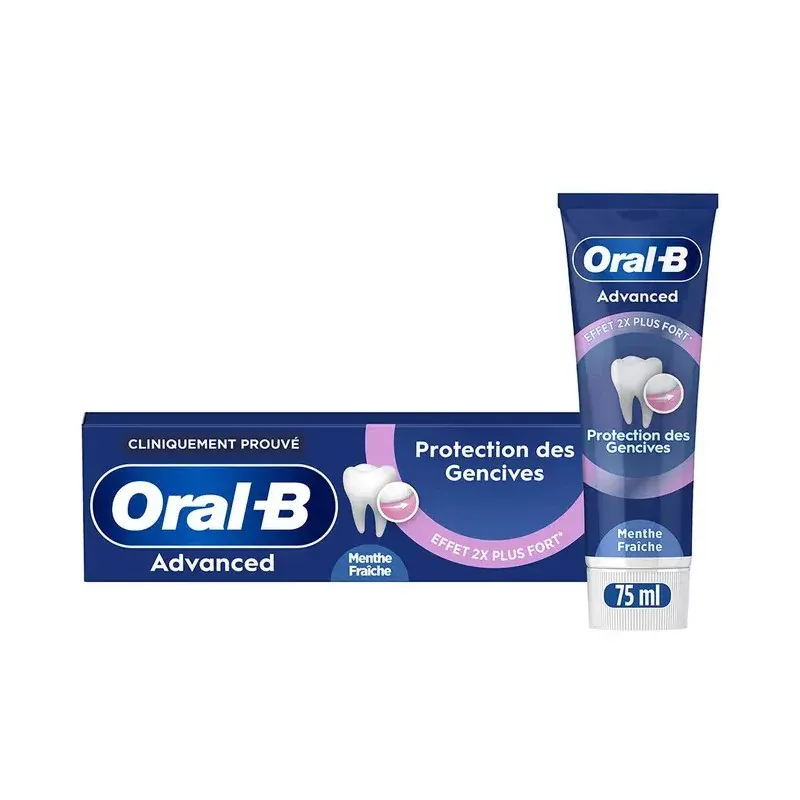 Oral-B Advanced Dentifrice Protection Gencives Menthe Fraîche 75ml - Univers Pharmacie Oral-B Advanced Dentifrice Protection Gencives Menthe Fraîche 75ml - Univers Pharmacie