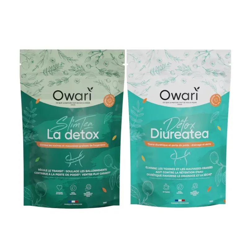Owari Duo Slim Tea + Diureatea 2x50g - Univers Pharmacie