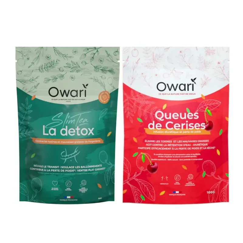 Owari Duo Slim Tea + Queues de Cerises - Univers Pharmacie