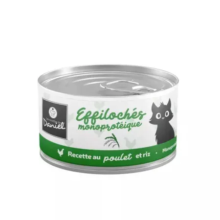 Les Recettes de Daniel Effilochés Monoprotéique Poulet Riz 85g - Univers Pharmacie