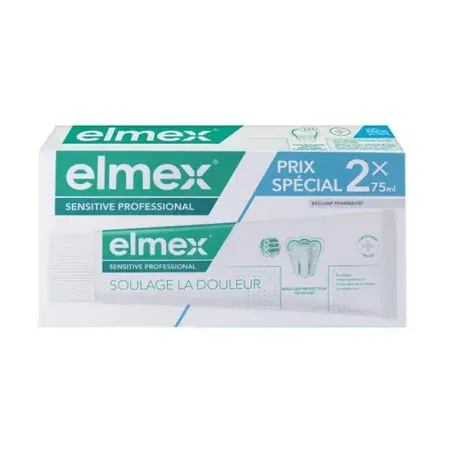 Elmex Sensitive Professional Dentifrice 2X75g - Univers Pharmacie