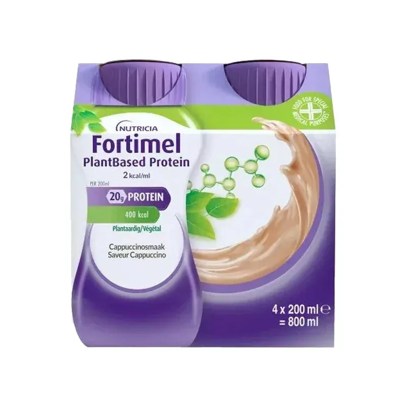Nutricia Fortimel PlantBased Protein Cappuccino 4X200ml - Univers Pharmacie