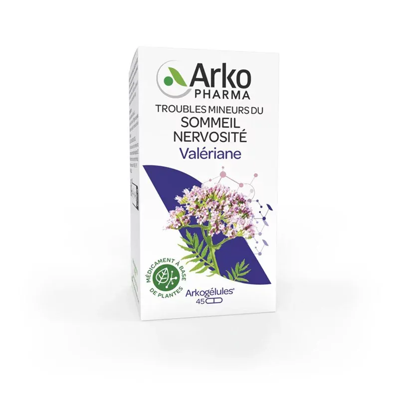 Arkopharma Arkogélules Valériane 45 gélules boite de face - Univers Pharmacie