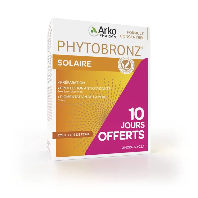 Arkopharma Phytobronz Solaire 2X30 capsules - Univers Pharmacie