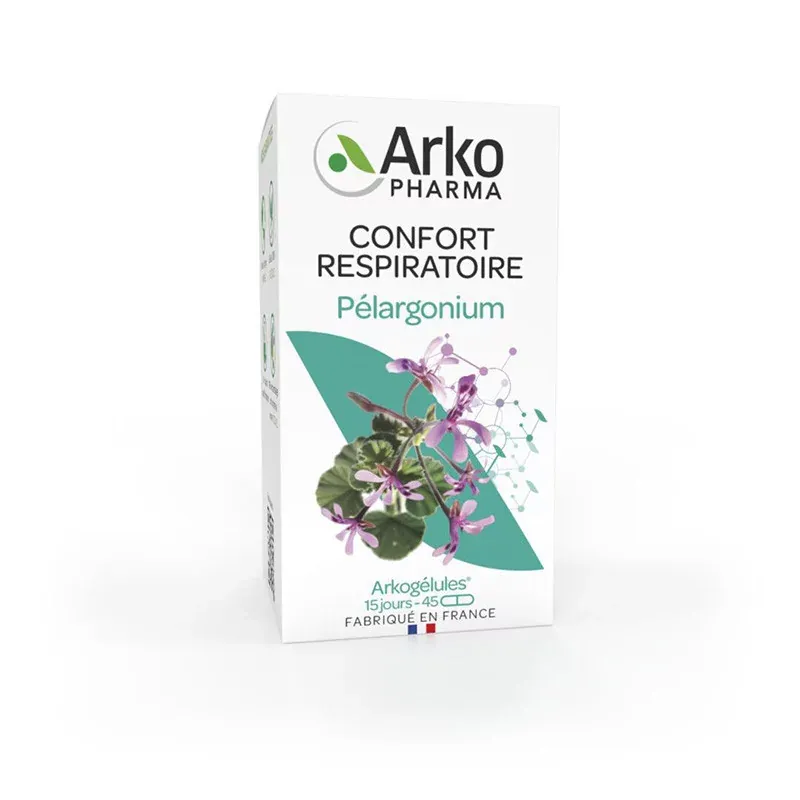 Arkopharma Arkogélules Pélargonium 45 gélules - Univers Pharmacie
