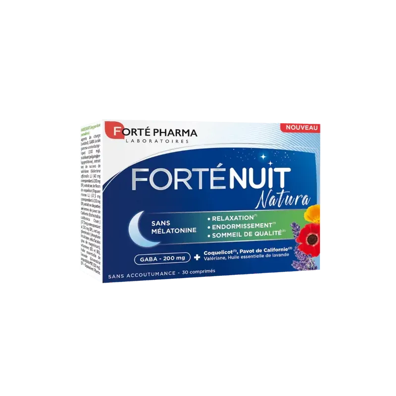 Forté Pharma Forté Nuit Natura 30 comprimés - Univers Pharmacie Forté Pharma Forté Nuit Natura 30 comprimés - Univers Pharmacie