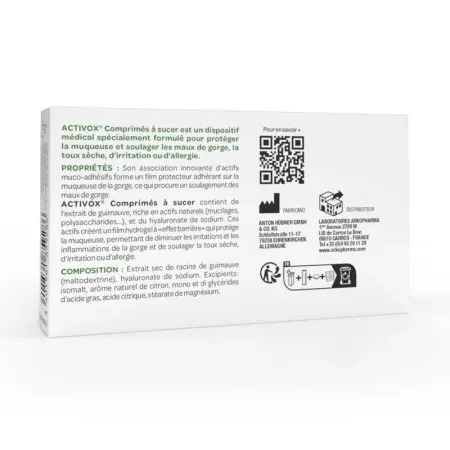 Arkopharma Activox Citron 24 comprimés à sucer - dos