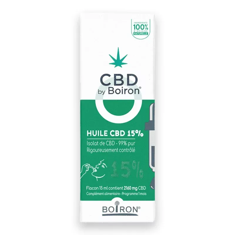 CBD by Boiron Huile CBD 15% 15ml - Univers Pharmacie CBD by Boiron Huile CBD 15% 15ml - Univers Pharmacie