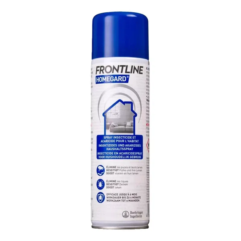 Frontline Homegard Spray Insecticide et Acaricide Habitat 500ml - Univers Pharmacie