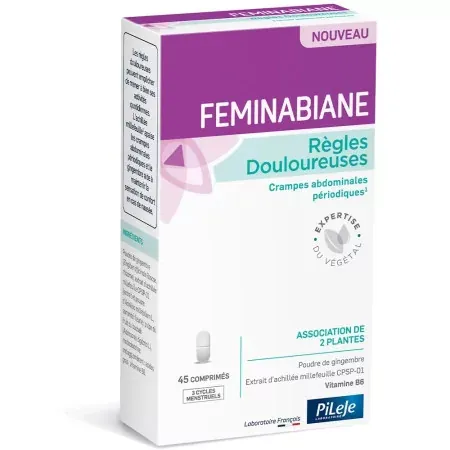PiLeJe Feminabiane Règles Douloureuses 45 comprimés - Univers Pharmacie