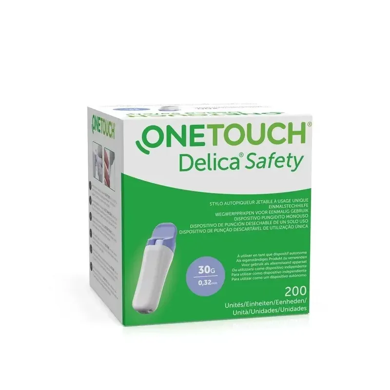 OneTouch Delica Safety Autopiqueur Jetable 30G 0,32MM 200 pièces - Univers Pharmacie