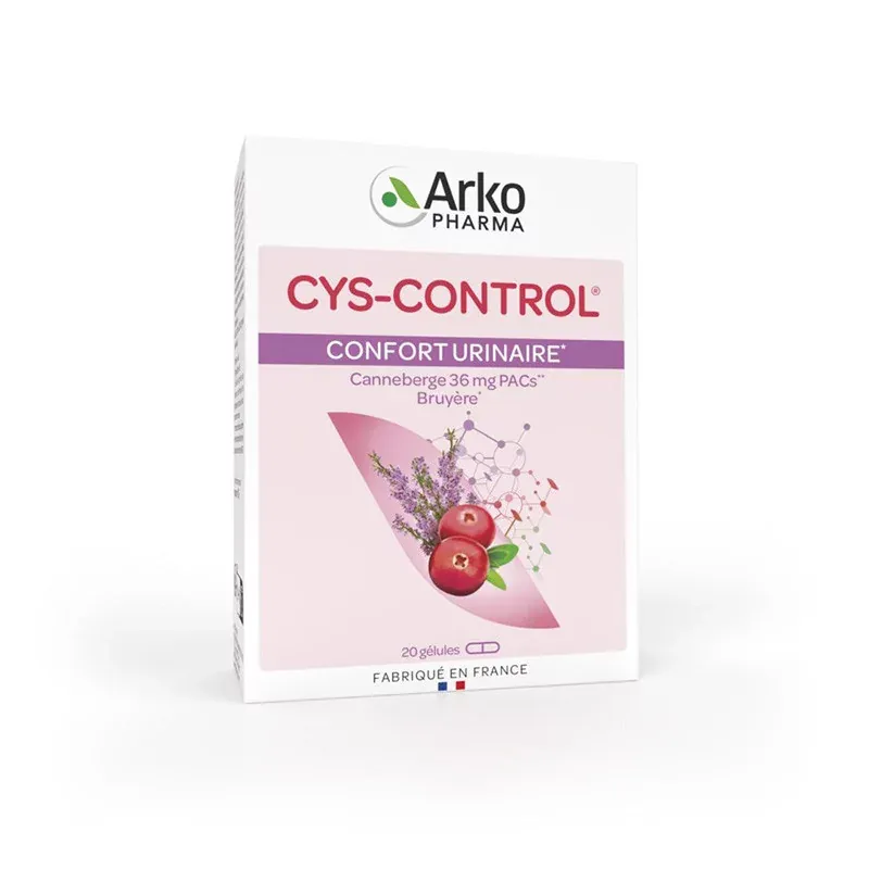 Cys-Control Confort Urinaire Arkopharma 20 gélules - Univers Pharmacie Cys-Control Confort Urinaire Arkopharma 20 gélules - Univers Pharmacie