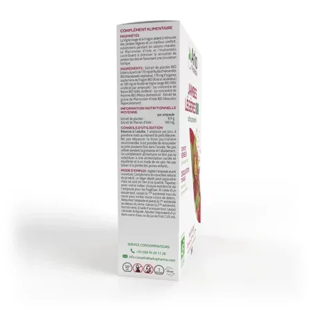 Arkopharma Arkofluides Bio Jambes Légères 20 ampoules - côté 1 Arkopharma Arkofluides Bio Jambes Légères 20 ampoules - côté 1
